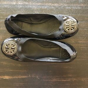 Tory Burch Black Ballet Flats